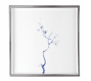 Meissen - Cosmopolitan Blue Orchid, platinum - podnos 21x21