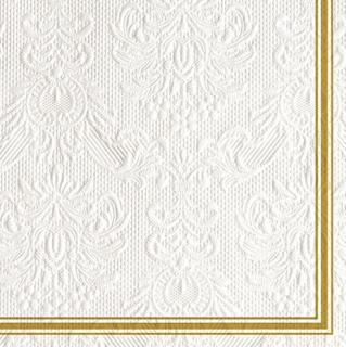 Servítky Elegance Lea White/Gold 33x33 cm