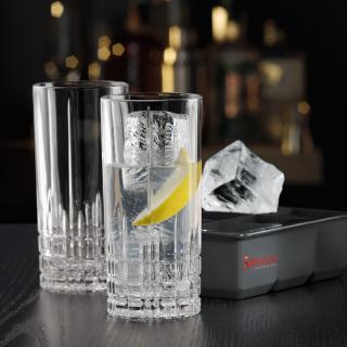 Spiegelau: Set 2 ks pohárov longdrink 350ml + 1 obrovský zásobník na kocky ľadu -  Perfect Ice Cube