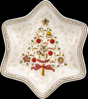 Villeroy & Boch - hviezda misa so stromčekom, stredná 24,5 cm - Winter Bakery Delight