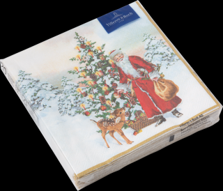 Villeroy & Boch - malé servítky Santa so stromčekom, 25x25 cm - Winter Specials