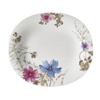 Villeroy & Boch - plytký tanier - oválny, 29x25 cm - Mariefleur Gris