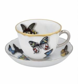 Vista Alegre - kávová šálka 0,1l s podšálkou - Butterfly Parade