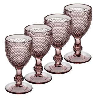 Vista Alegre - Set 4 pohárov na vodu - ružový, Bicos