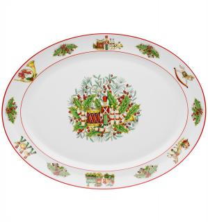 Vista Alegre - veľký servírovací tanier oválny 41 cm - Christmas Magic