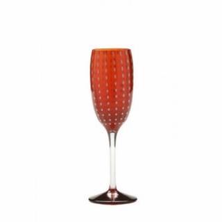 Zafferano - pohár na šampanské - červený