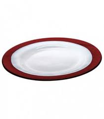 Zafferano - sklenený tanier Strip, ametyst