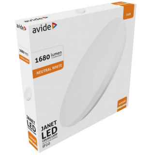 Avide LED stropné svietidlo okrúhle 24W JANET (ACLO38NW-24W-JAN)