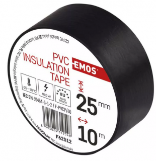 Izolačná páska PVC 25mm / 10 m čierna  (F62512)