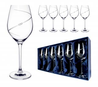Silhouette - poháre na víno so Swarovski® Elements | sada 6 ks