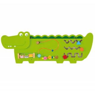 Senzorická tabuľa pre deti-krokodil Viga Toys