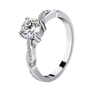 Emporial luxusný strieborný prsteň Prepletený MA-R0408d Velikost prstenu: 6 (EU: 51-53)