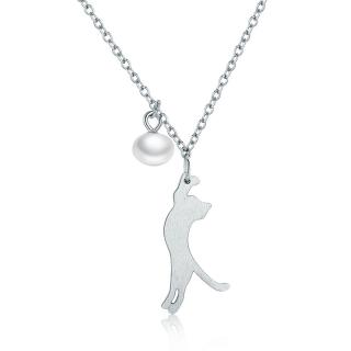 Emporial náhrdelník Hravá mačka SCN175