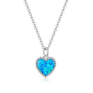 Emporial nastaviteľný náhrdelník Opálové srdce SCN413