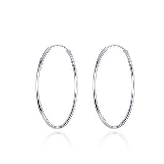 Emporial strieborné kruhové náušnice priemer 30 mm SCE710