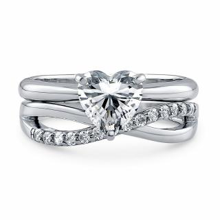 Emporial strieborný prsteň 2v1 Nekonečná láska MA-R0442-SILVER Velikost: 7 (EU: 54-56)