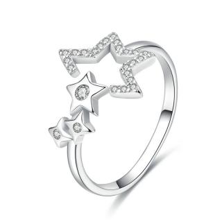 Emporial strieborný prsteň Hviezda splnených prianí SCR452 Velikost: Univerzální 52-60 mm