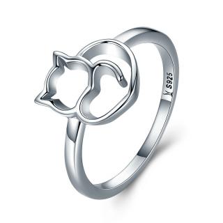 Emporial strieborný prsteň Krásna mačka SCR104 Velikost: 6 (EU: 51-53)