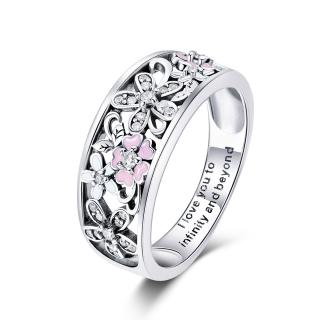 Emporial strieborný prsteň Lúka milovaných kvetov SCR390 Velikost: 6 (EU: 51-53)