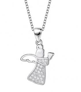 Emporial strieborný rhodiovaný náhrdelník Anjel s nebeskou trúbkou HA-YJDZ062