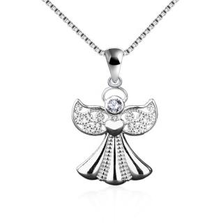 Emporial strieborný rhodiovaný náhrdelník Milovaný anjel HA-GP09