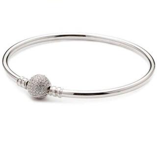 Emporial strieborný rhodiovaný náramok na prívesky Trblietavá elegancia DR22524B-SILVER-RHODIUM Velikost: 17 cm