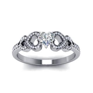 Emporial strieborný rhodiovaný prsteň Milované srdce MA-R055-SILVER Velikost: 10 (EU: 61-63)