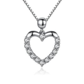 Royal Fashion náhrdelník Trblietavé srdce SCN025