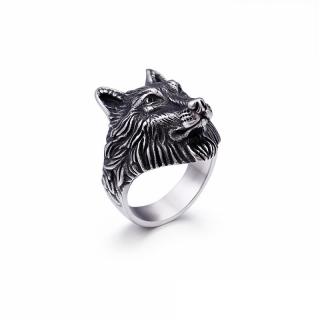 Royal Fashion pánsky prsteň Vlk KR48275-K Velikost prstenu: 8 (EU: 57-58)