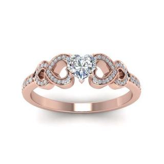 Royal Fashion pozlátený prsteň Milované srdce 14k ružové zlato MA-R055-ROSEGOLD Velikost: 6 (EU: 51-53)