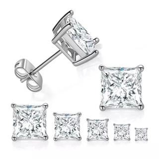 Royal Fashion strieborné rhodiované kôstkové náušnice s kubickou zirkóniou HA-RE3130-GE53-SILVER Průměr kamene: Průměr: 7 mm