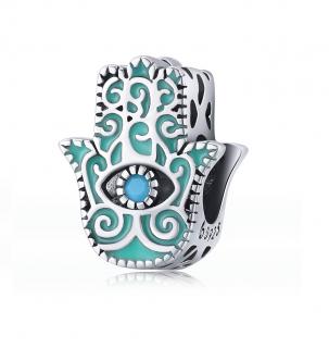 Royal Fashion strieborný prívesok Hamsa ochranná ruka Fatimy BSC510