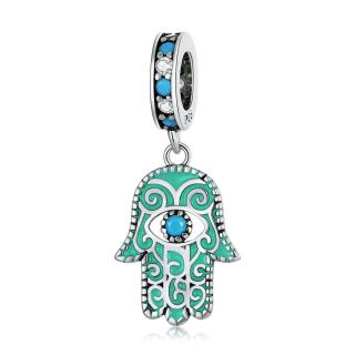 Royal Fashion strieborný prívesok Hamsa ochranná ruka Fatimy BSC593