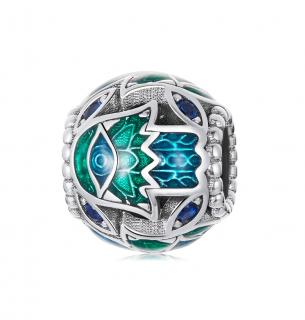 Royal Fashion strieborný prívesok Ochranná ruka Fátimy Hamsa BSC565