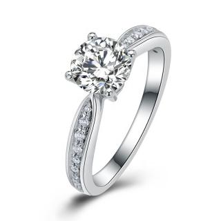 Royal Fashion strieborný rhodiovaný prsteň Elegance HA-GR02-SILVER Velikost: 5 (EU: 49-50)