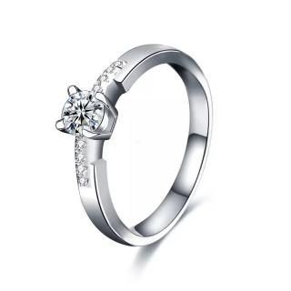 Royal Fashion strieborný rhodiovaný prsteň s drahokamom moissanitom HA-XJZ006-SILVER-MOISSANITE-ZIRCON Velikost: 5 (EU: 49-50)