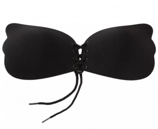 FlyBra neviditeľná Push-up samodržiaca podprsenka Barva: Černá, Velikost: C