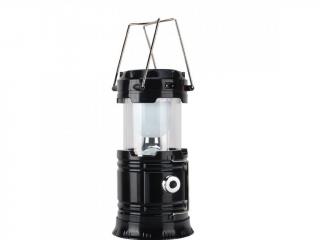 Multifunkčná solárna prenosná LED lampa 6v1 čierna