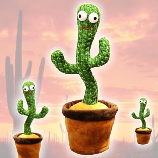 Tancujúci, spievajúci a hovoriaci plyšový kaktus