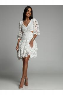 Dámske čipkované šaty LIA Farba: Biela, Konfekčná veľkosť: L