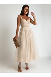 Dámske šaty JASMINE Farba: Béžová, Konfekčná veľkosť: L