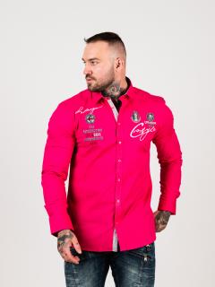 Pánska košeľa CIPO & BAXX CH151 FUCHIA Farba: Ružová, Konfekčná veľkosť: L
