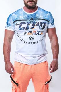 Pánske tričko CIPO & BAXX CT612 WHITE Farba: Biela, Konfekčná veľkosť: M