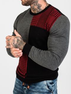 Pánsky sveter CIPO & BAXX CP263 GREY Farba: Sivá, Konfekčná veľkosť: XL