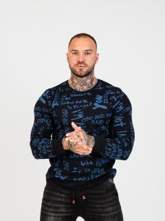 Pánsky sveter CIPO & BAXX CP276 NAVYBLUE Konfekčná veľkosť: XL