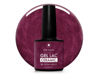 Gel lac Ceramic 32 Glitter Merlot 10 ml