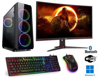 AMD Ryzen 7 5700+vodné chladenie,DDR4 RAM 16GB,MSI Nvidia Geforce RTX 3050 VENTUS 2X 8GB,SSD 1000GB,WiFi+BlueTooth,27 LCD monitor AOC Gaming 165Hz,hráčsky SET,WIN11 PRO