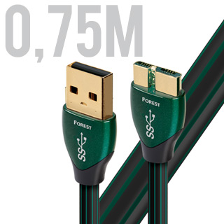 AUDIOQUEST Forest, Kábel 0.75m, USB A - micro USBB (AUDIOQUEST Forest, Kábel 0.75m, USB A - micro USBB)