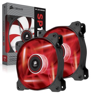 Corsair -- Air cooler SP120 LEDRed 120x25 2ks/led