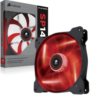 Corsair -- Air cooler SP140 LEDRed 140x25 1ks/led